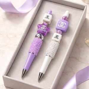 x2 Coach Beaded Pens Handcrafted